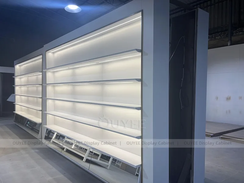 Lighted Wall Shelving Clothing Store Display - Image 4