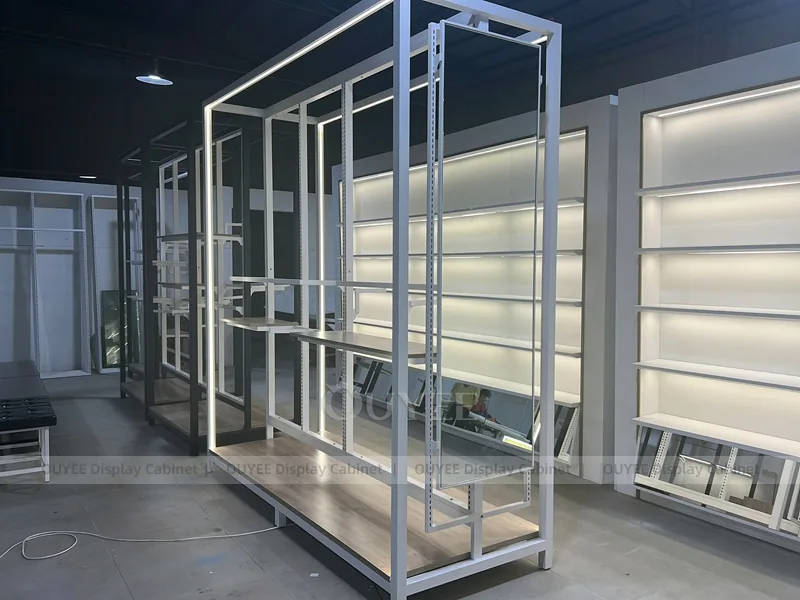 Lighted Wall Shelving Clothing Store Display - Image 5