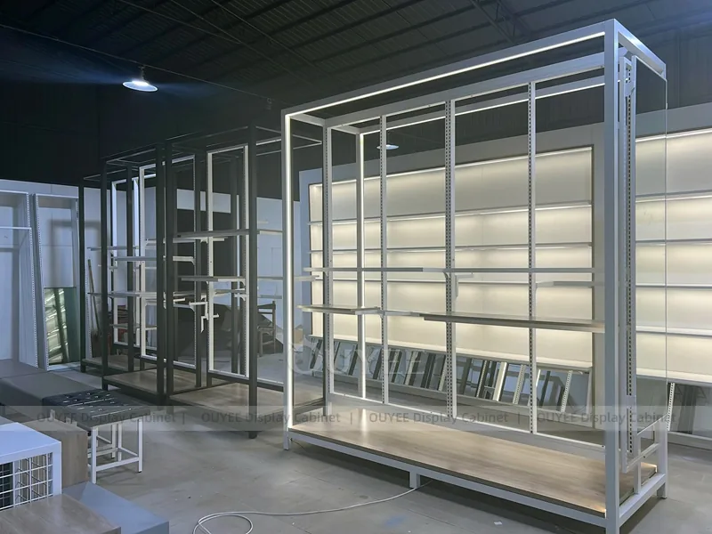 Lighted Wall Shelving Clothing Store Display - Image 7