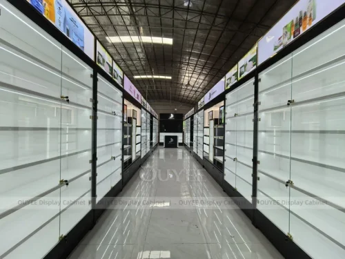 Long Beauty Wall Aisle Display