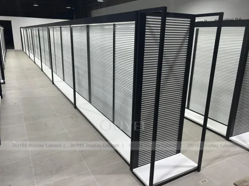 Long Black Frame Slatwall Wig Wall Display