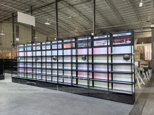 Long Black Wall Fixture Display