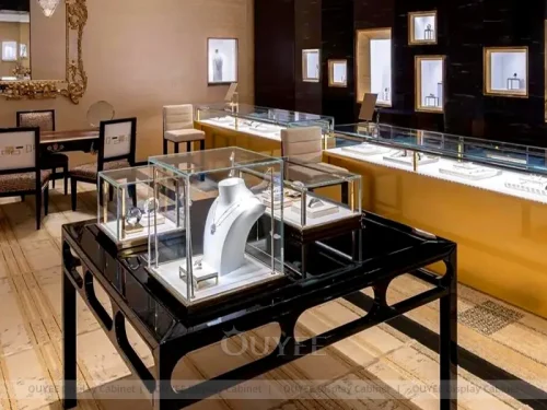 Luxury Cream Jewelry LED Showcases Series 2 01