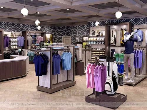 Luxury Golf Apparel Boutique Display System 01