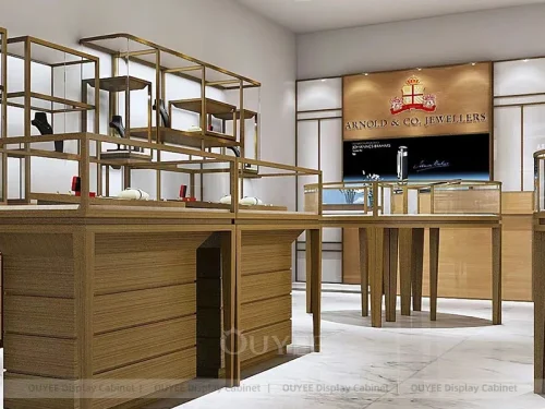 Luxury White Jewelry Fluted Front Desk 01