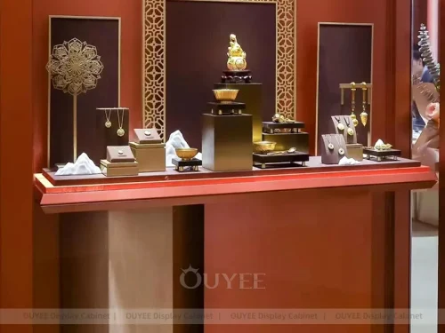 Luxury White Jewelry LED Showcases 01