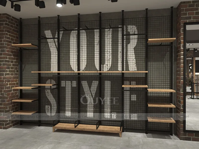Minimal Black Metal Store Retail Clothing Display - Image 7