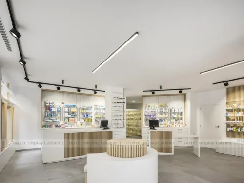 Minimal Pharmacy Curved Shop Display Fixture