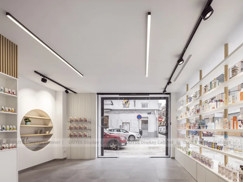 Minimal Pharmacy Curved Shop Display Fixture - Image 2