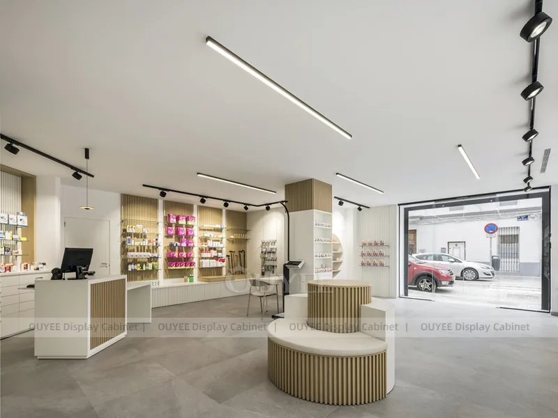 Minimal Pharmacy Curved Shop Display Fixture - Image 3