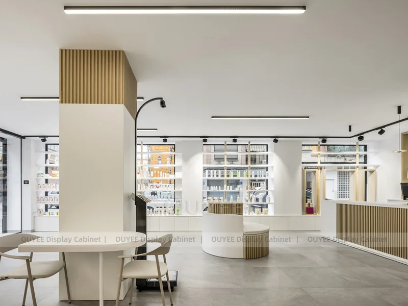 Minimal Pharmacy Curved Shop Display Fixture - Image 4