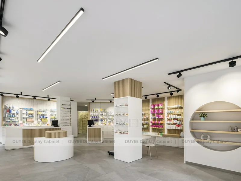 Minimal Pharmacy Curved Shop Display Fixture - Image 8