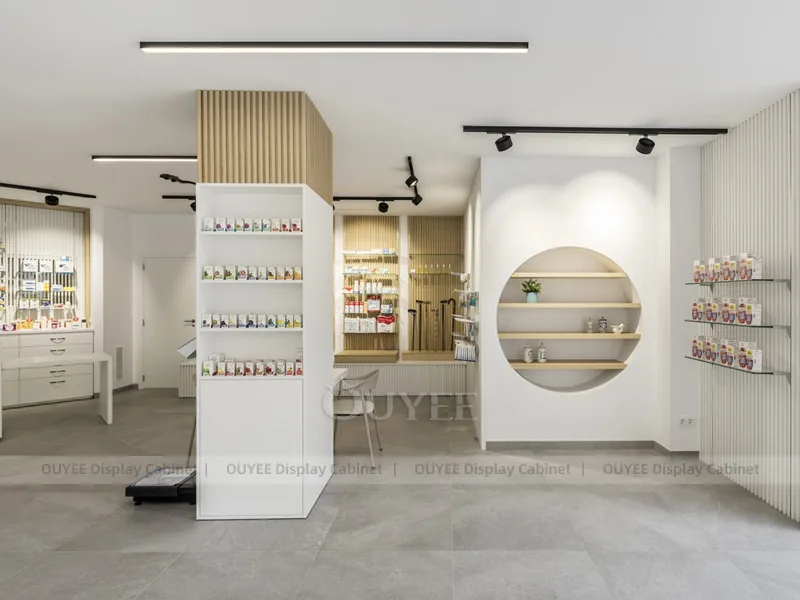 Minimal Pharmacy Curved Shop Display Fixture - Image 9