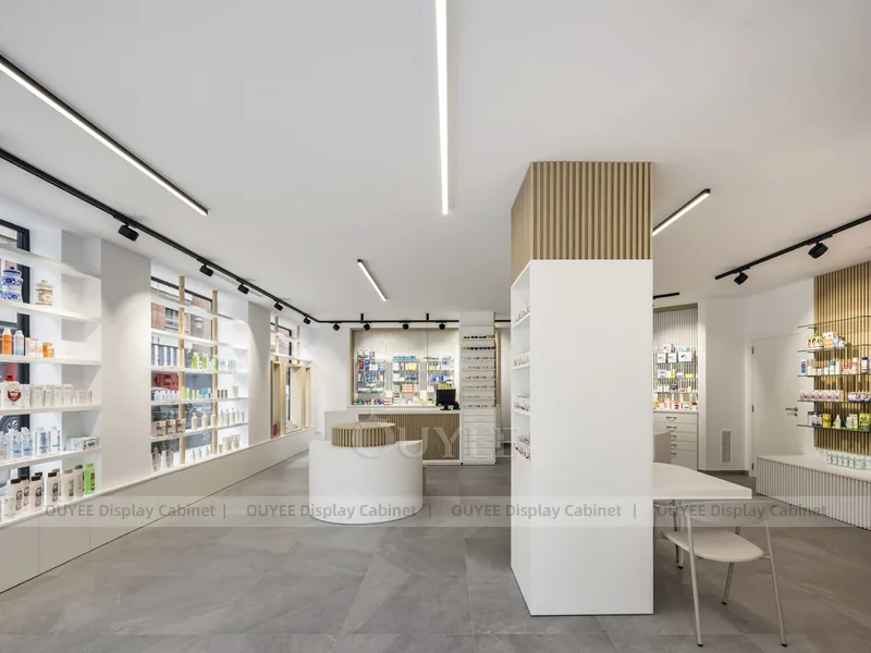 Minimal Pharmacy Curved Shop Display Fixture - Image 11