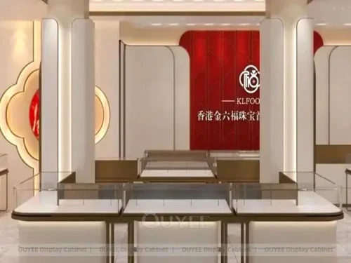 Modern Beige Jewelry Display Towers 01