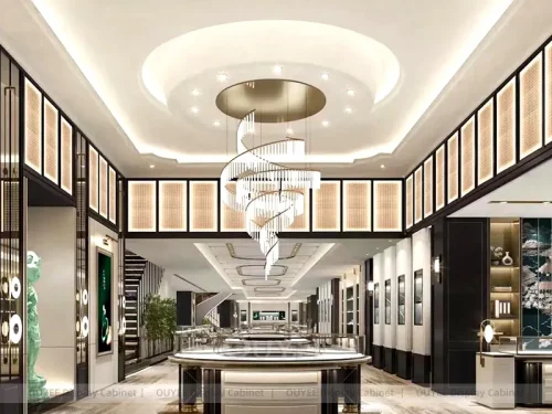 Modern Black Jewelry Display Towers 01