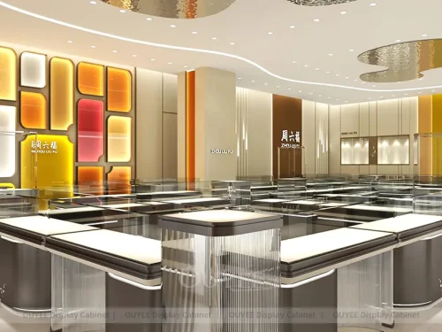 Modern Champagne Gold Jewelry Towers 01