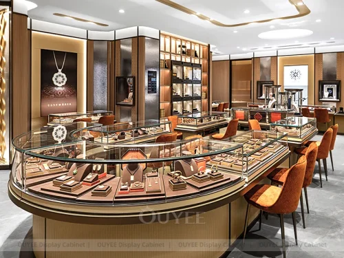 Modern Cream Jewelry Display Showcases Series 2 01