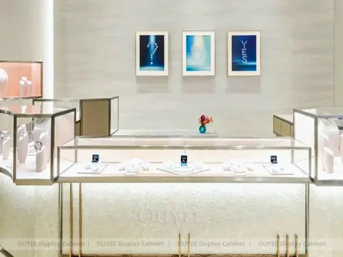 Modern Cream Jewelry Display Table 01