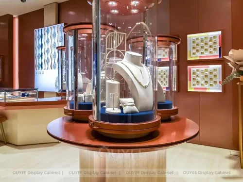 Modern Cream Jewelry Display Towers 01