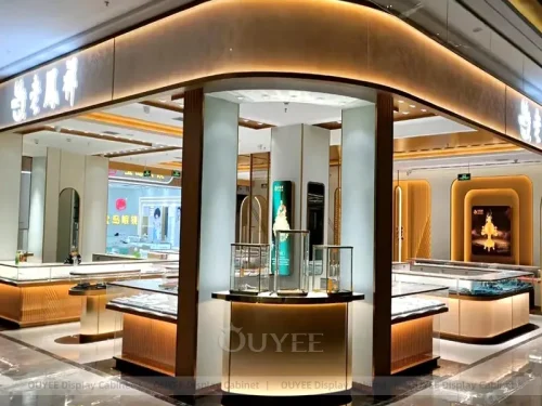 Modern Marble Accent Jewelry Showcases 01