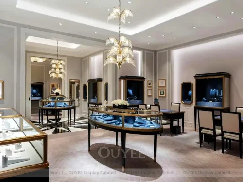 Modern Walnut Jewelry Display Table 01