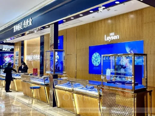 Modern White Jewelry Display Showcases 01