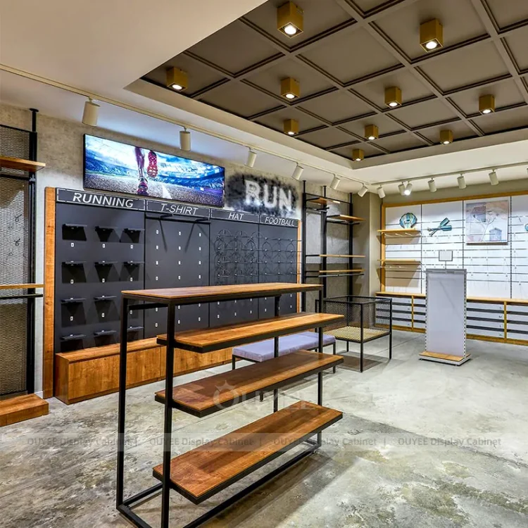 Wall Module Tables Modular Running Wall Display with Center Tables | Custom Display Rack ...