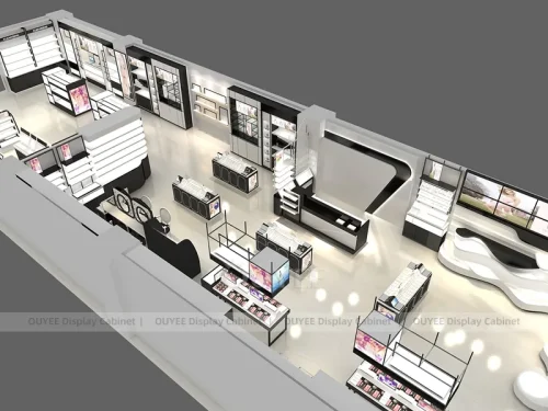 Monochrome Makeup Store Display