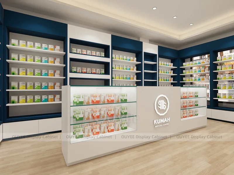 Navy White Pharmacy Counter - Image 3