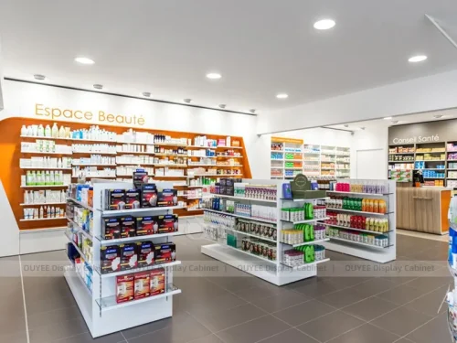 Orange Accent Pharmacy Round Display Fixture