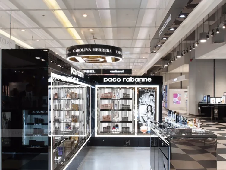 Paco Rabanne In Store Display Paco Rabanne Wall Display | Custom Perfume Display Manufacturer