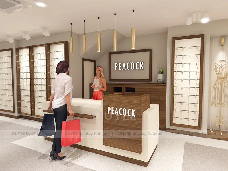 Peacock Checkout Counter Clothing Store Display
