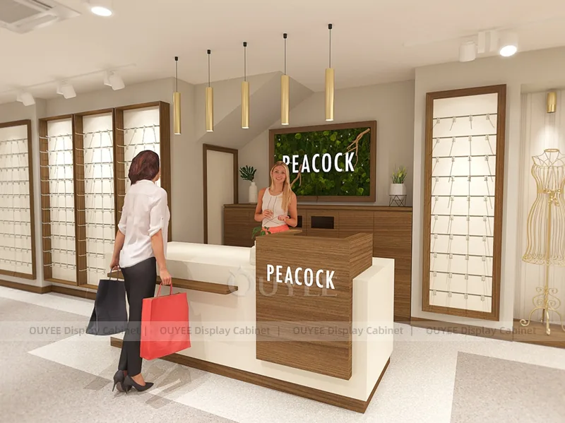 Peacock Checkout Counter Clothing Store Display - Image 3