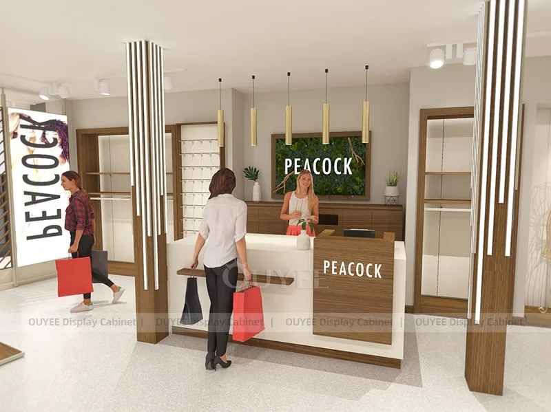 Peacock Checkout Counter Clothing Store Display - Image 7