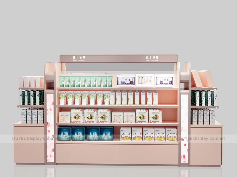 Pink Beauty Supply Gondola Wig Gondola Shelving Display - Image 4