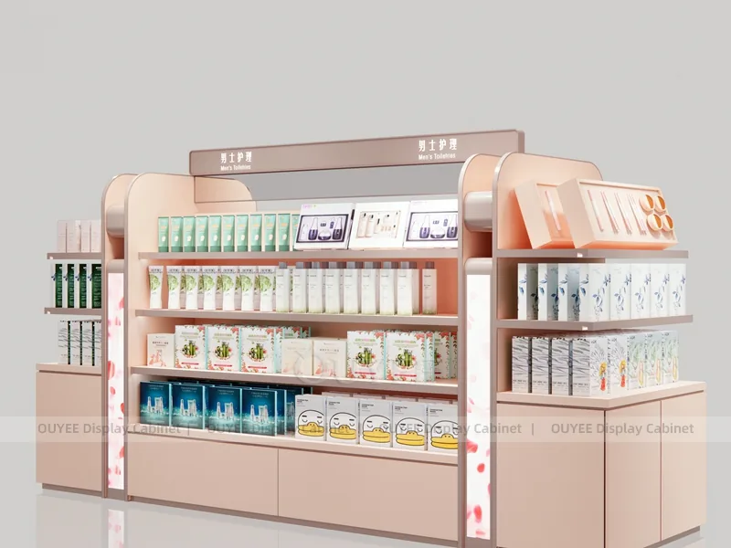 Pink Beauty Supply Gondola Wig Gondola Shelving Display - Image 5