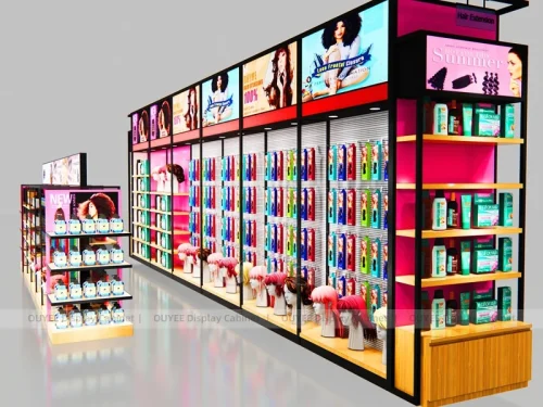 Pink Black Hair Extension Hair Extension Display