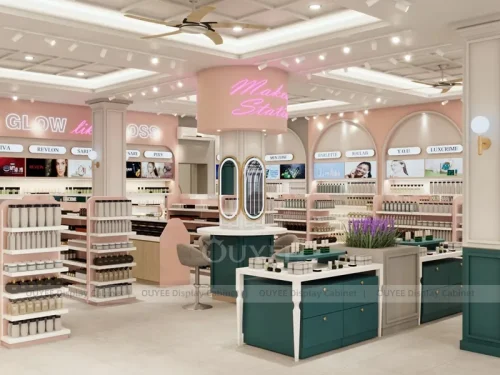 Pink White Beauty Green Center Hair Beauty Shop Display