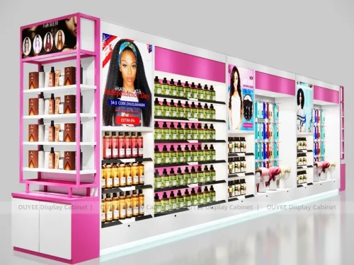 Pink White Hair Extension Hair Extension Display