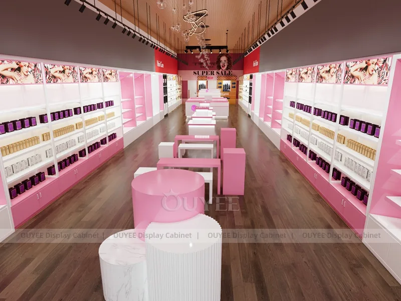 Pink Wig Bundle Round Center Hair Beauty Shop Display - Image 4