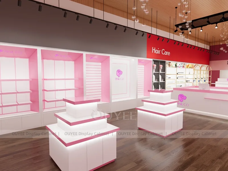 Pink Wig Bundle Round Center Hair Beauty Shop Display - Image 7