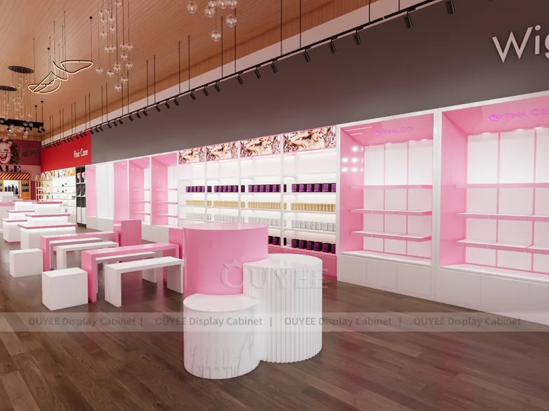 Pink Wig Bundle Round Center Hair Beauty Shop Display - Image 8