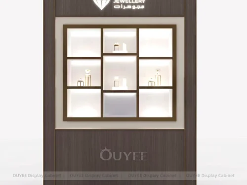 Premium Beige Jewelry Showcase Cabinets 01