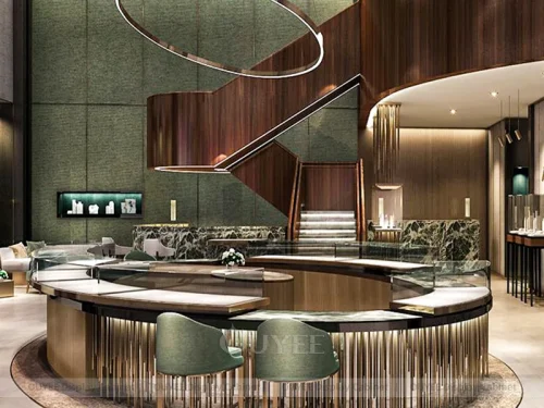 Premium White Jewelry Showcase Cabinets 01