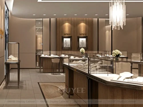 Premium White Jewelry Showcase Desk 01