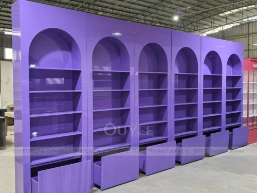 Purple Arch Cabinets Cosmetic Shop Display