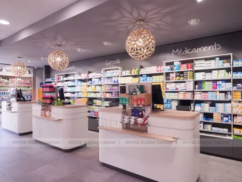Purple Ceiling Pharmacy Low Display Fixture