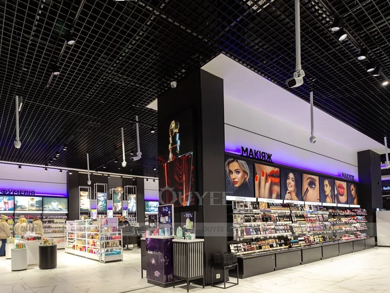 Purple Lit Beauty Supermarket Wig Display - Image 2