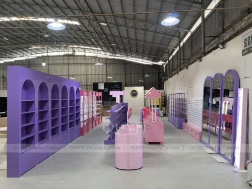Purple Pink Store Layout Display